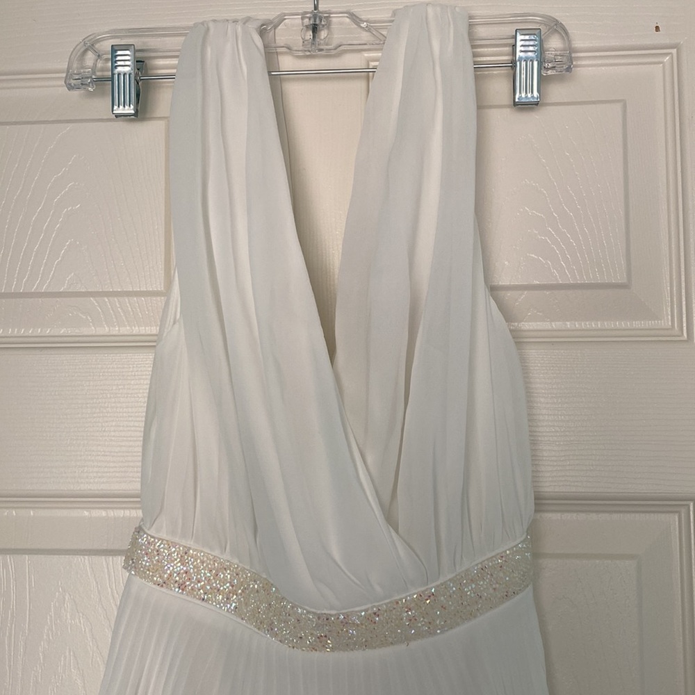 ASOS white dress with sparkle waist detail - Picture 5 of 8